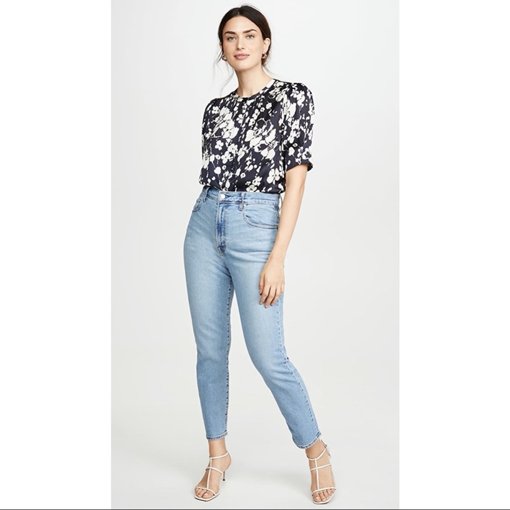 JOIE Devonia Blouse in Midnight Size Small Silky Floral Print MSRP $198 - Picture 11 of 15